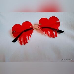 Heart-Shaped Red Sunglasses